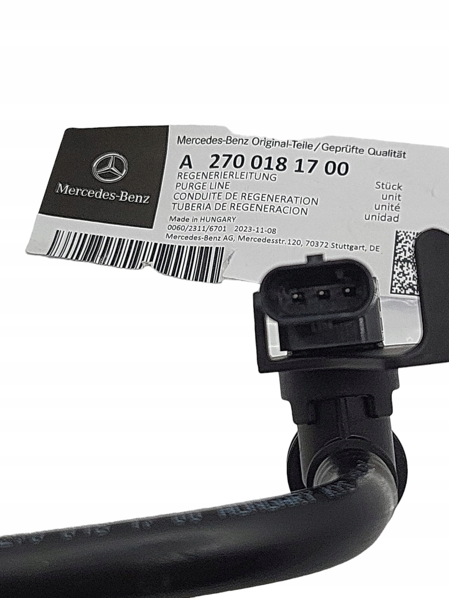 PRZEWÓD REGENERACYJNY MERCEDES OE A2700181700 A0009055002 za