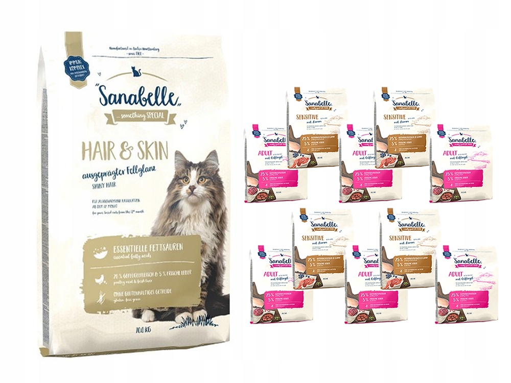 Bosch Sanabelle Hair & Skin 10 kg 10x 40g