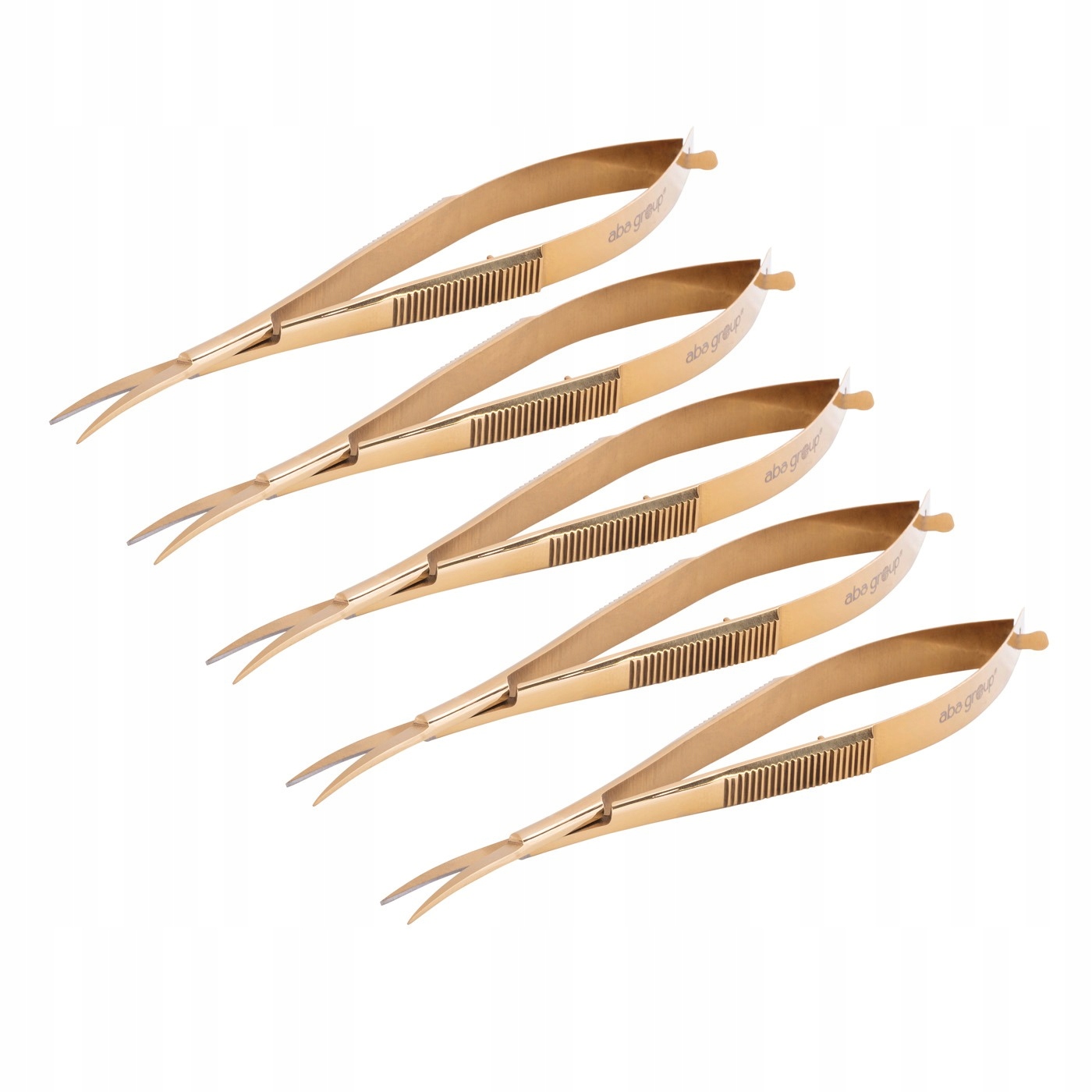 Nůžky na zastřihování obočí, zahnuté, 1468, sada 5 ks Aba Group