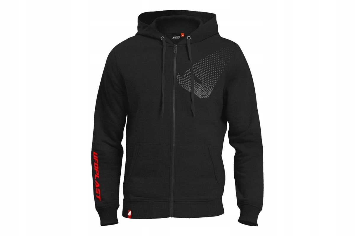 Ufo Mikina S Kapucí Černá Barva Velikost L 100% Bavlna Kolekce 2025/20