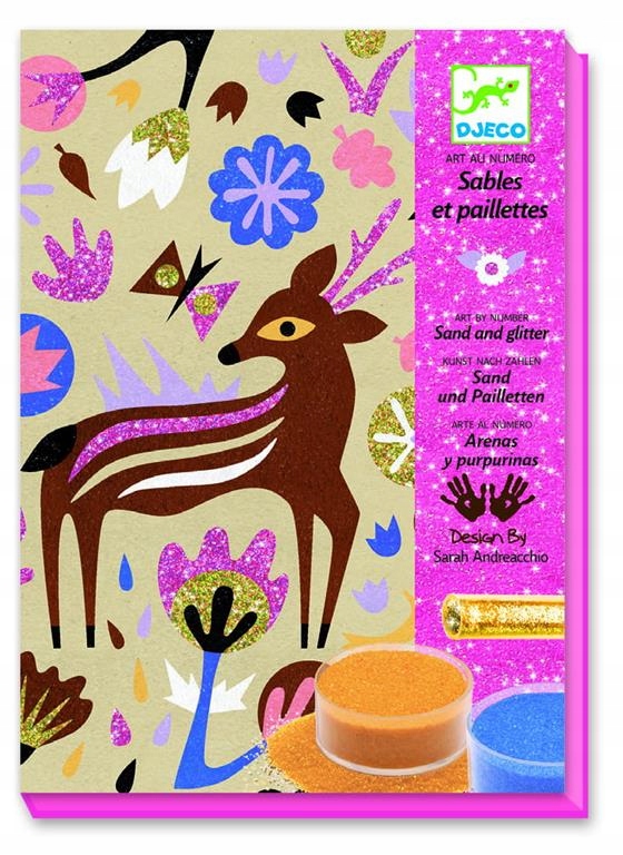 Zestaw artystyczny Leśny Świat piasek brokat DJECO