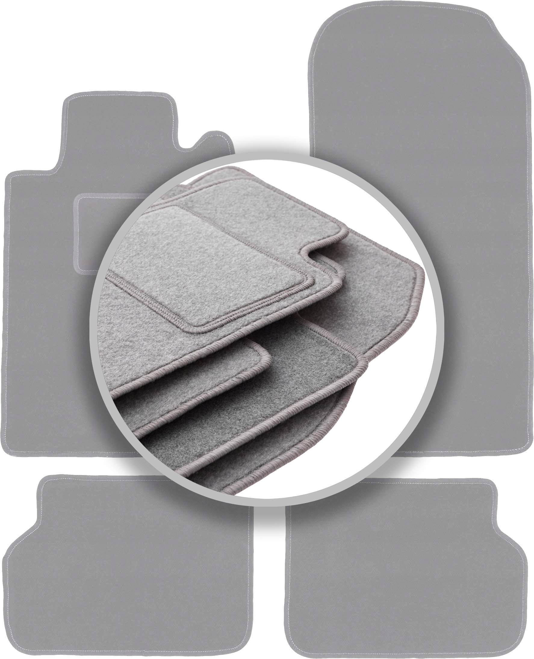 Velurové koberce Oslo šedé pro: Mercedes CL W140 coupe 1991-1998