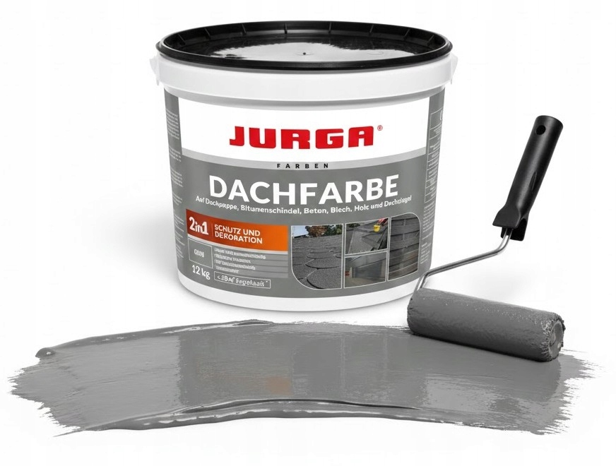 Masa na Dach Szara 12kg dachfarbe Wodoodporna Powłoka Ochronna