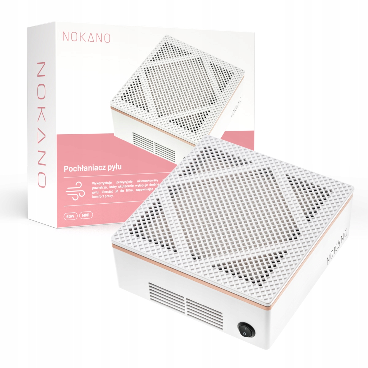 Nokano Pochłaniacz do pyłu bezworkowy M101 60W cichy Kompaktowy profesjonal