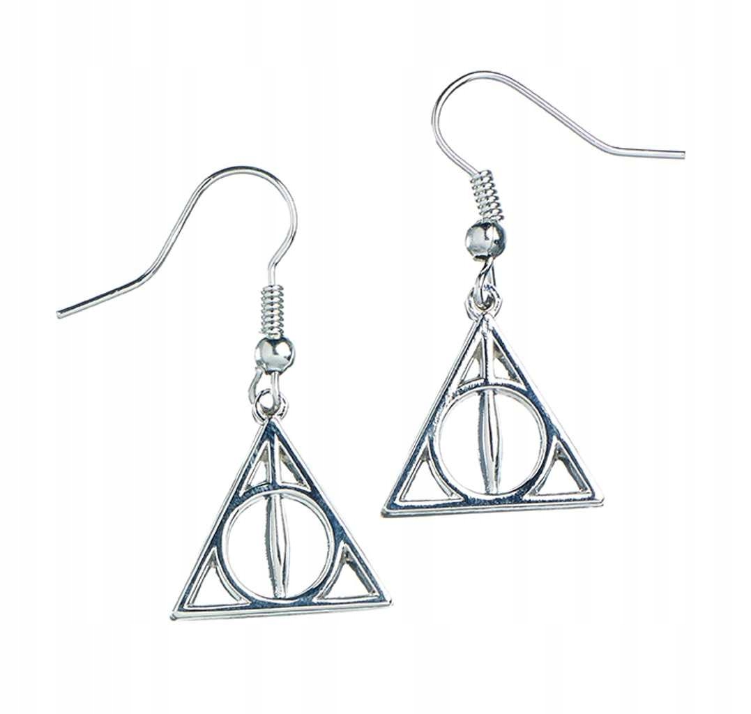 Harry Potter visací stříbrné náušnice Relikvie smrti