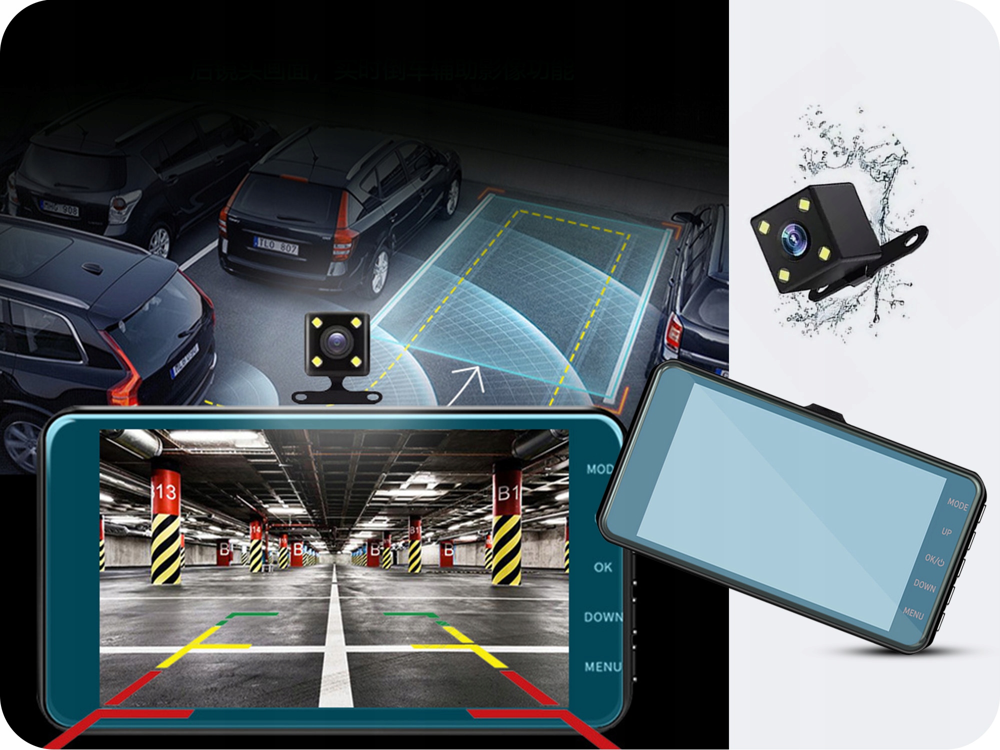 KAMERA SAMOCHODOWA REJESTRATOR COFANIA + Karta 32GB + DOTYK + POLSKIE MENU Karta pamięci w zestawie 32 GB