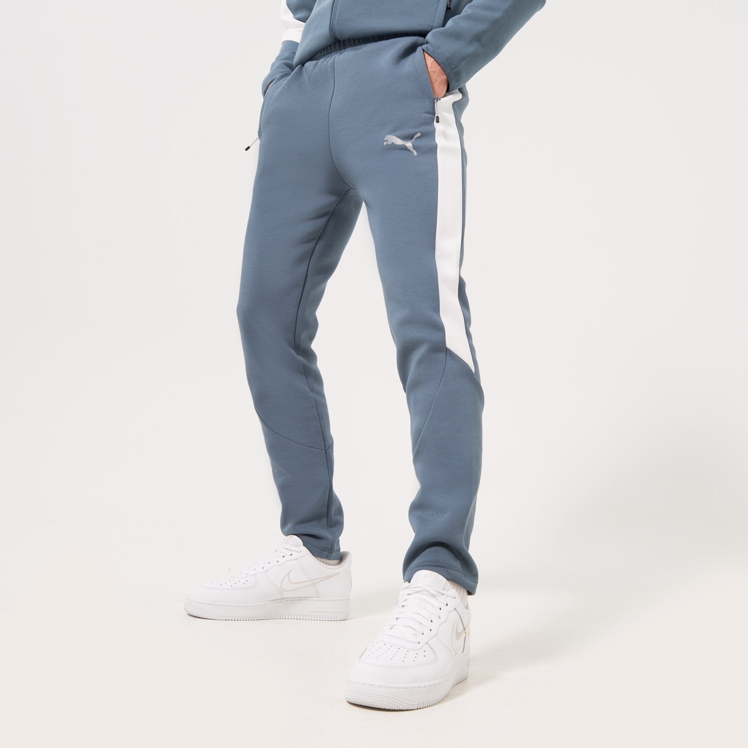 3171 Spodnie Puma Męskie Bawełniane Dresowe Sportowe Zapinane Kieszenie S