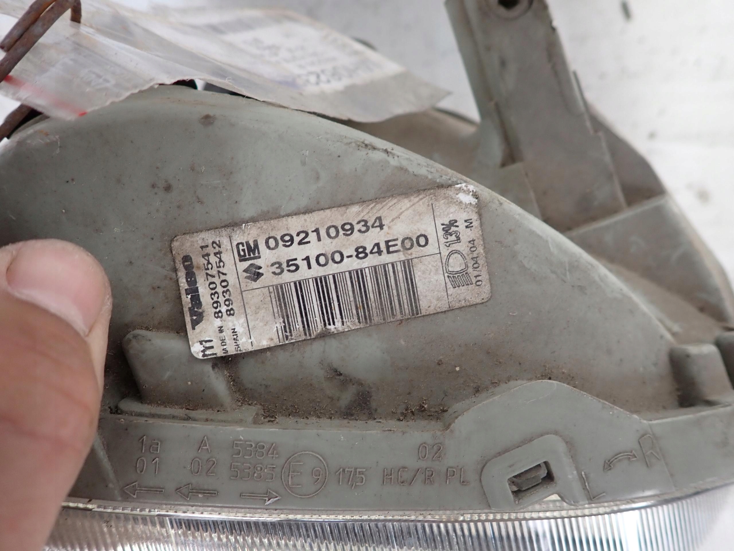 OPEL AGILIA A light right front front 35100-84E00
