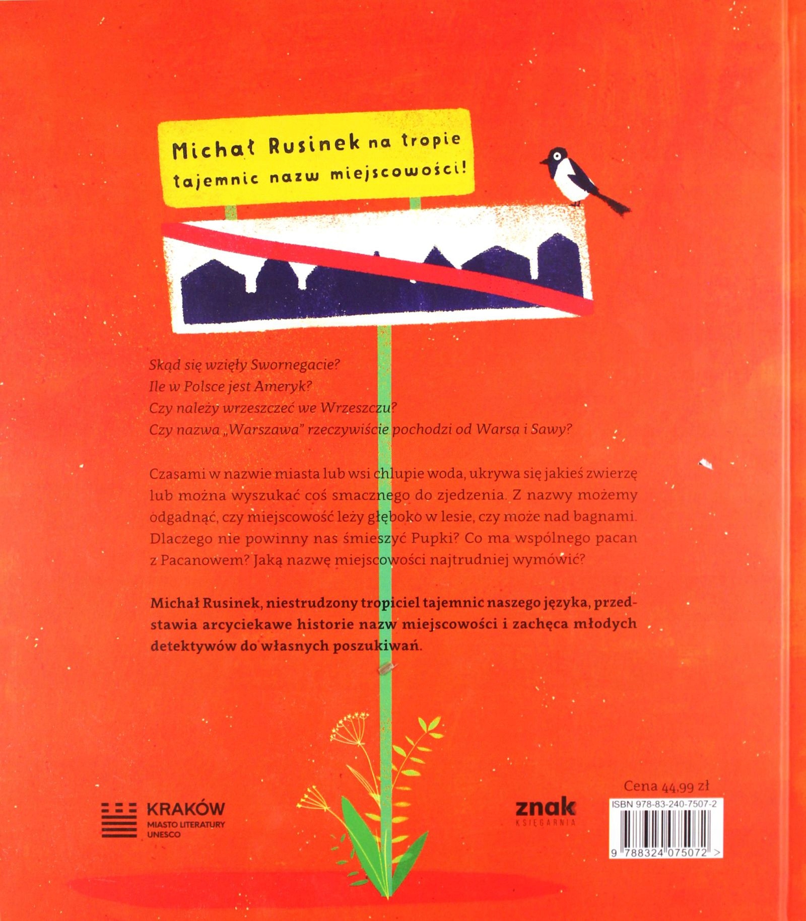 WYTRZYSZCZKA, CZYLI TAJEMNICE NAZW MIEJSCOWOŚCI - Michał Rusinek [KSIĄŻKA] Stan opakowania oryginalne