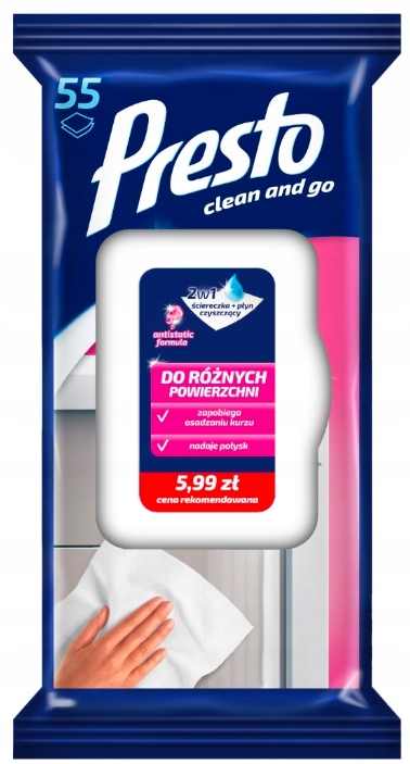 

Presto ściereczki do różnych powierzchni 55 szt.