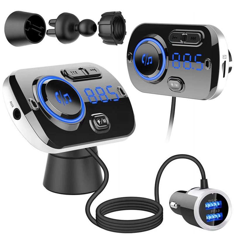 

Transmiter Fm Bluetooth 5.0 Usb Wielofunkcyjny 8w1