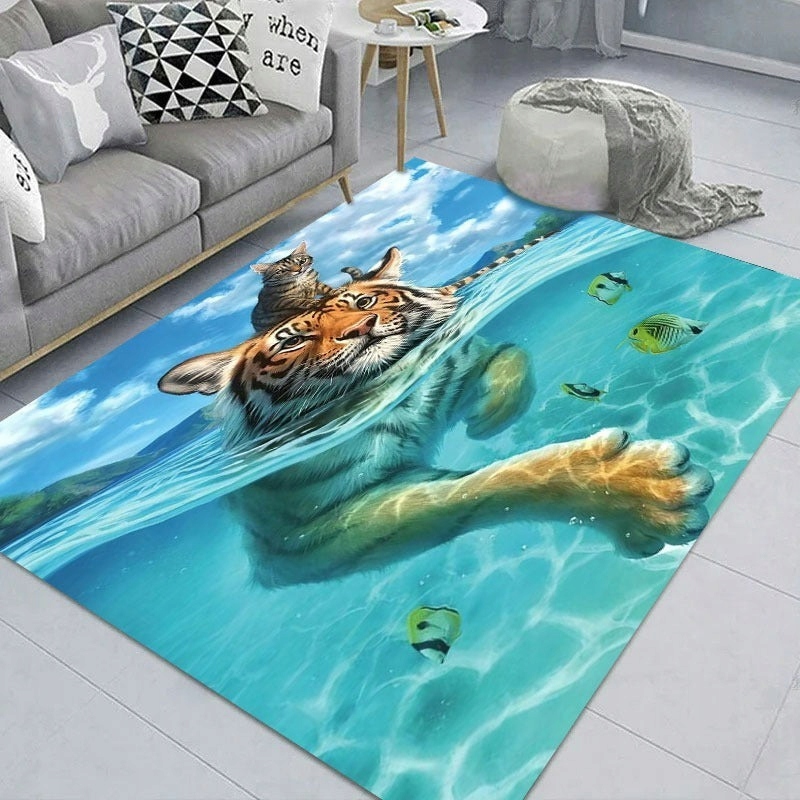 DYWAN DYWANY NOWOCZESNY 3D MODNY 140x200 TYGRYS Marka inna