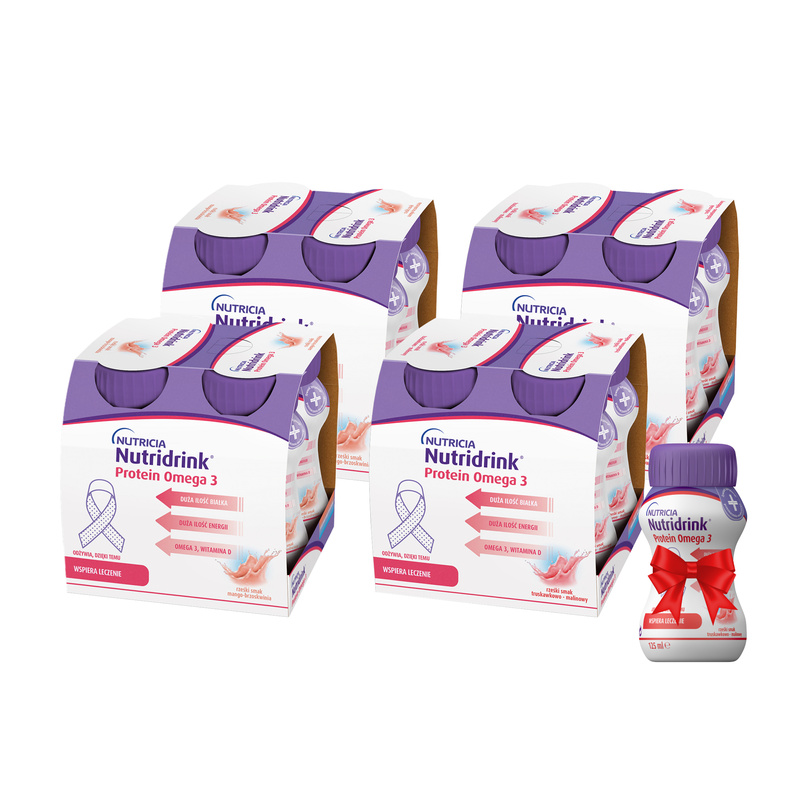 Nutridrink Protein Omega3 mix różne smaki Zestaw 16 x 125 ml Gratis!