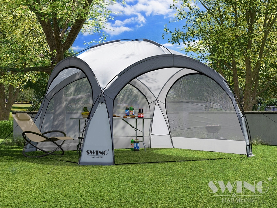 Pawilon Ogrodowy Kopuła XXL Led 4,5×4,5m Moskitiera Solar Swing&Harmonie