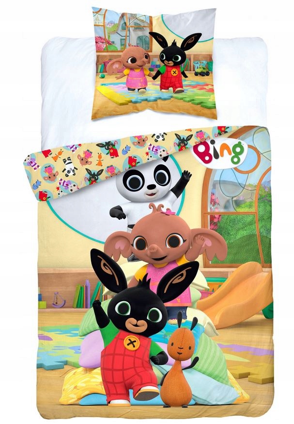 

90x120 Pościel Królik Bing Słonik Sula Flop Pion