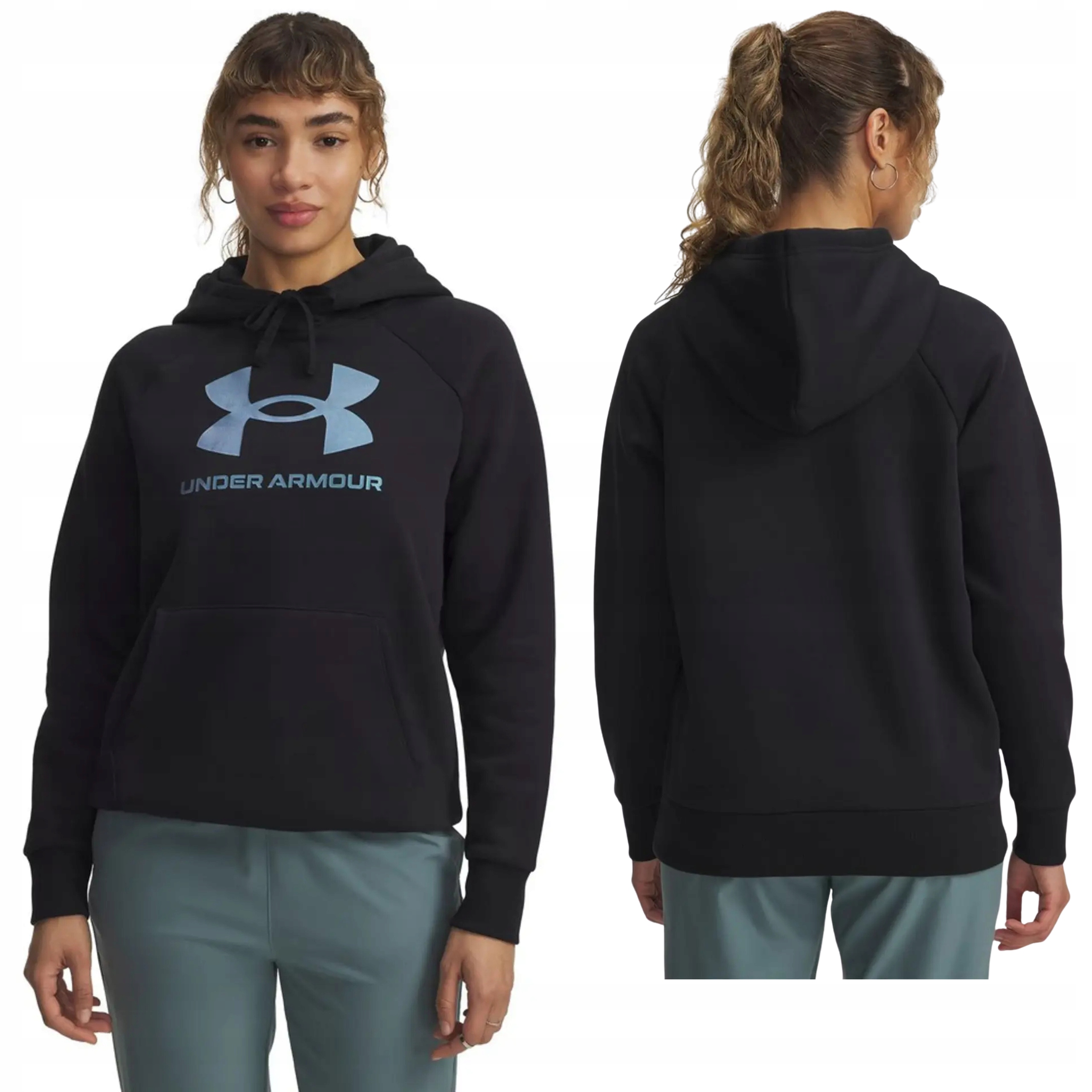 Under Armour Bluza Dresowa Damska Z Kapturem Rival Big Logo Czarna S