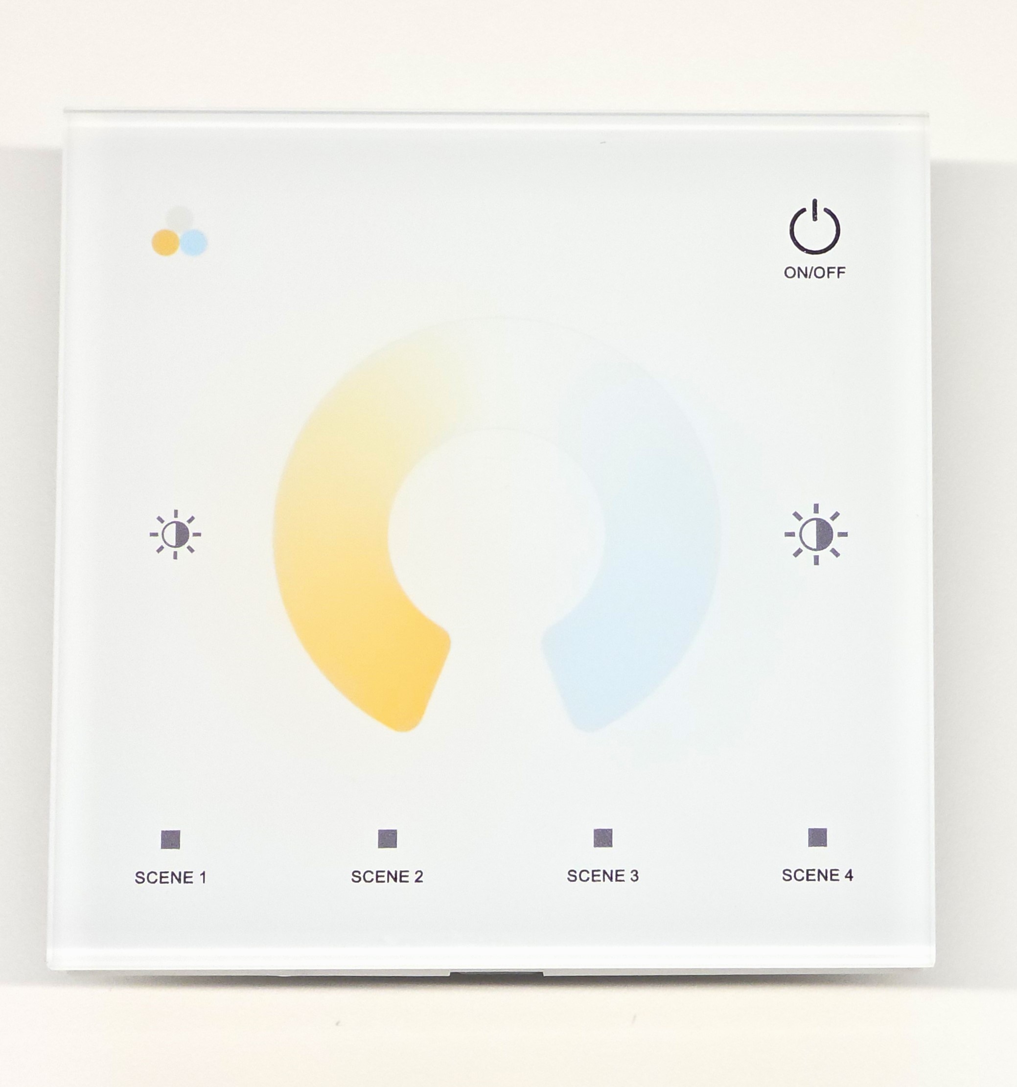 SkyDance T2-W Dotykowy panel ścienny CCT 2CH 12–48V DC (2×5A) Biały