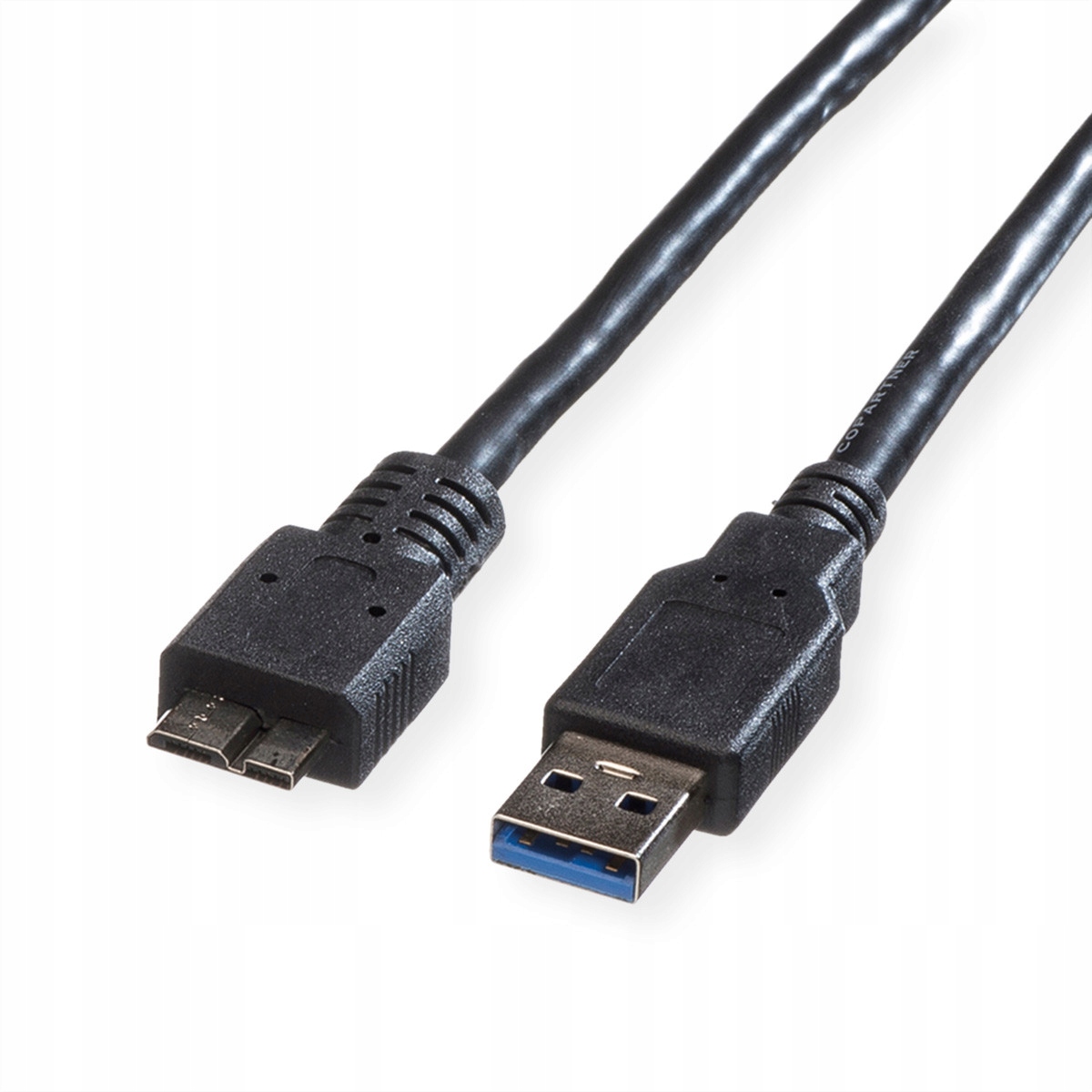 Kabel USB 3.2 A / Micro B M/M czarny 2m