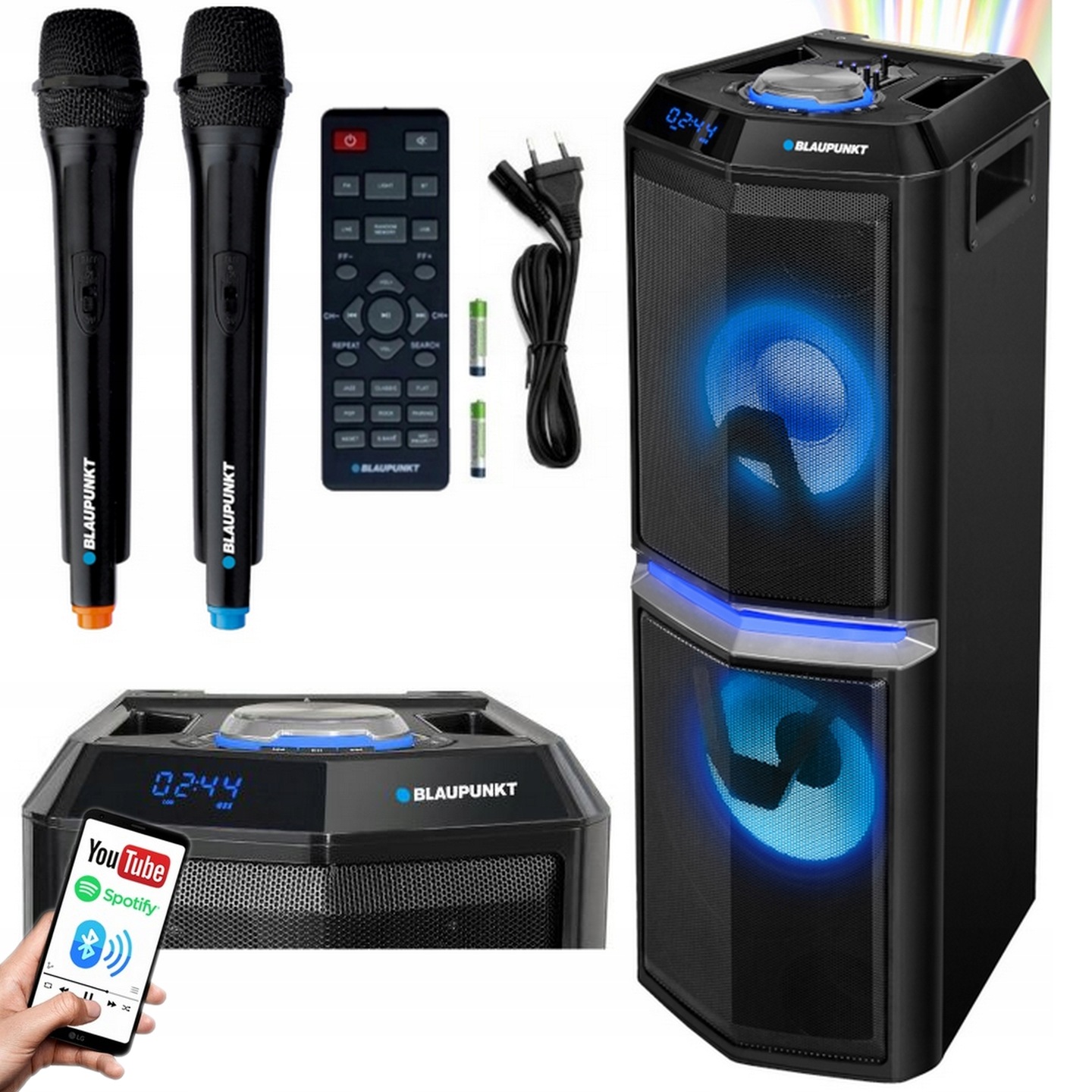 Портативный динамик Blaupunkt PS10DB черный 1200 Вт
