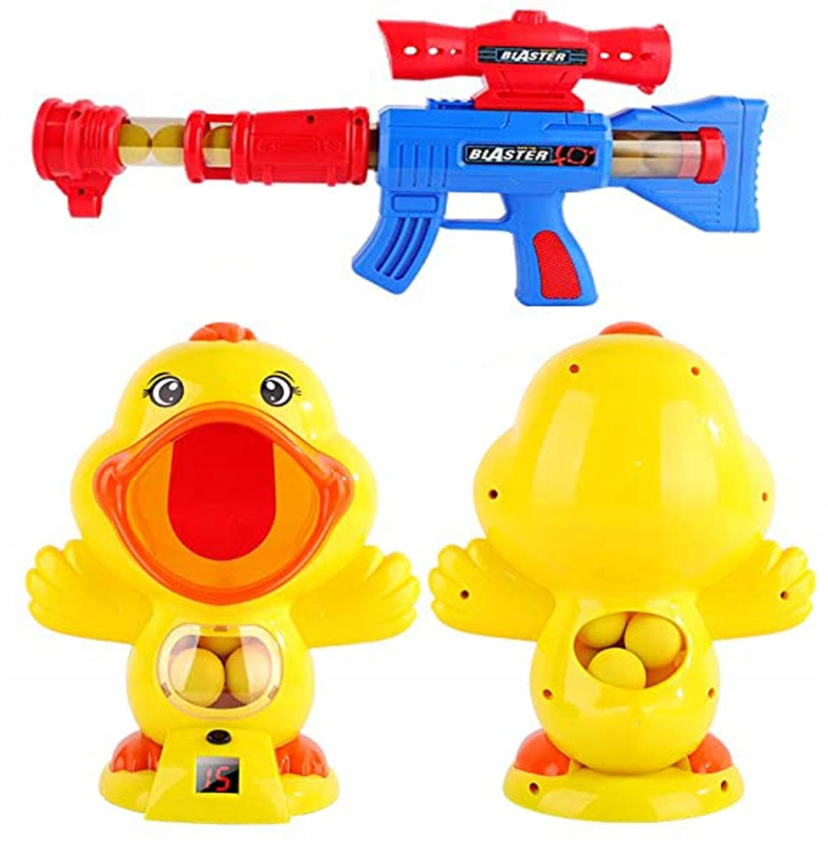 GŁODNA KACZKA STRZELANIE DO CELU PISTOLET + KULKI Kod producenta GRA DLA DZIECI ZABAWKA PREZENT
