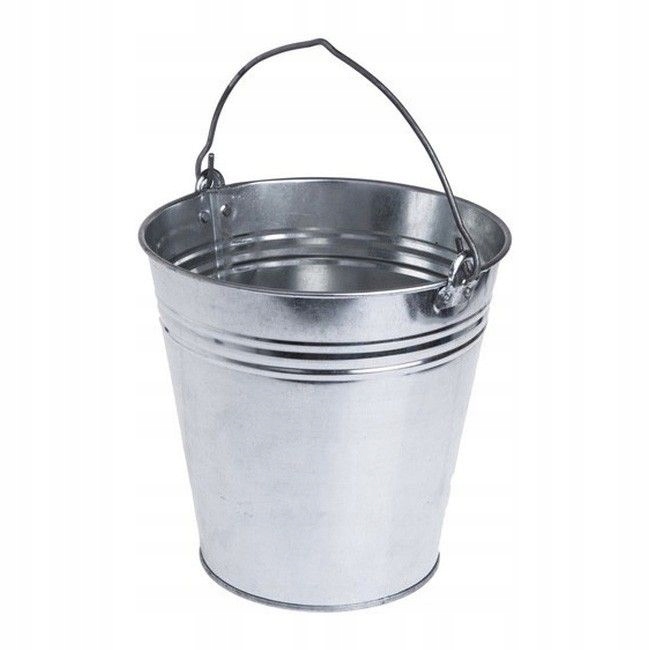 Wiadro Ocynkowane 5L Metalowe Mocne 5 L