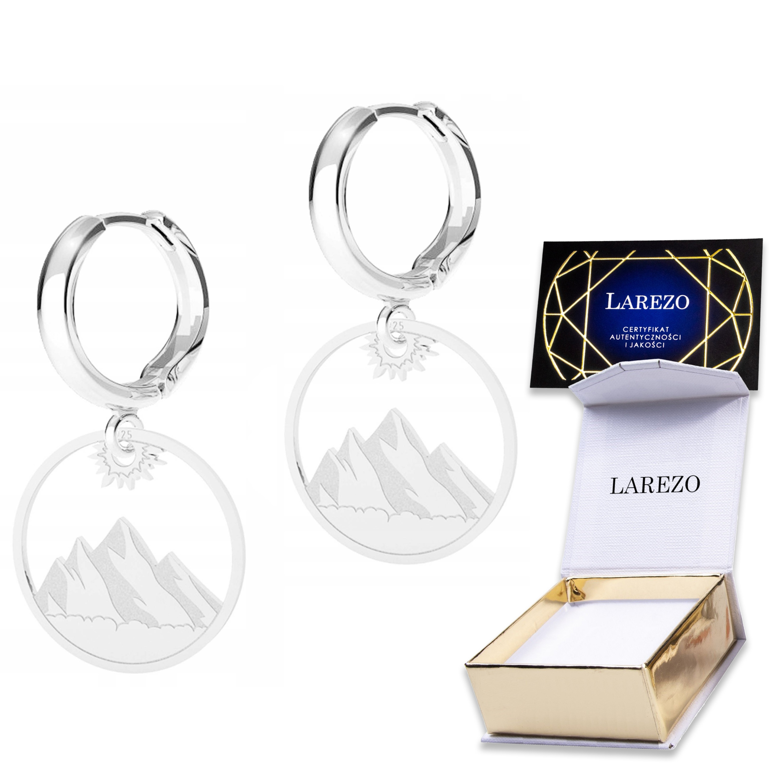 Stříbrné Náušnice Hory Tatry Zakopané Polská příroda Tatry Stříbro 925