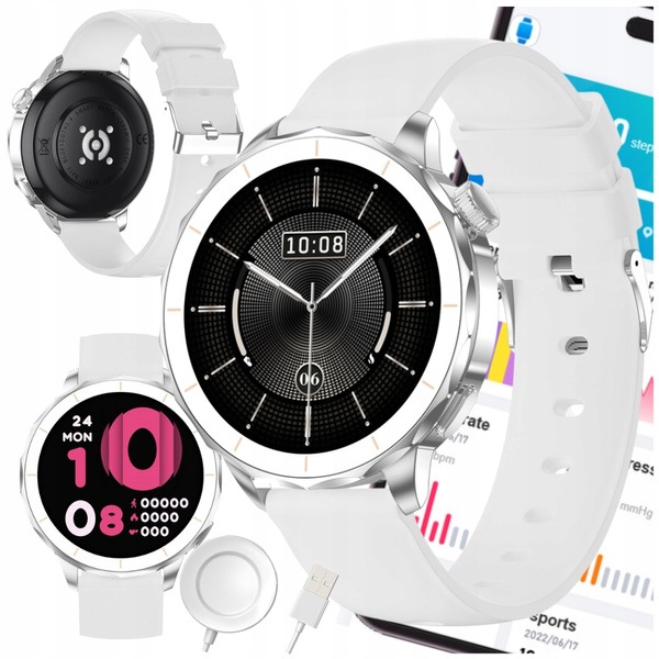 Smartwatch Zegarek Watch Gps Amoled Rozmowy Menu Pl Damski Wodoodporny Pro