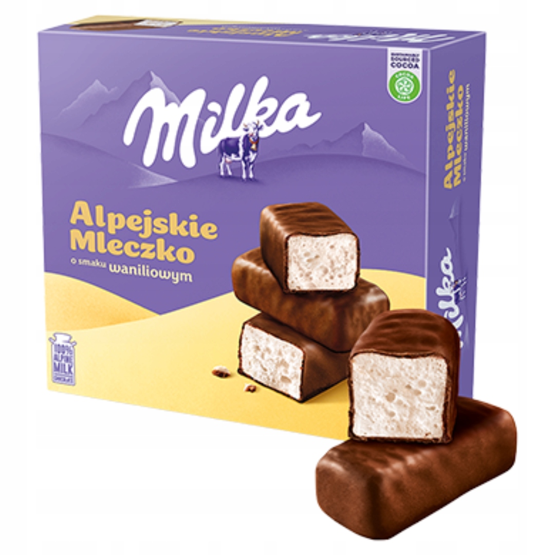Milka Ptasie Mleczko Waniliowe 330g Alpejskie Mleczko Pianka x 6 szt