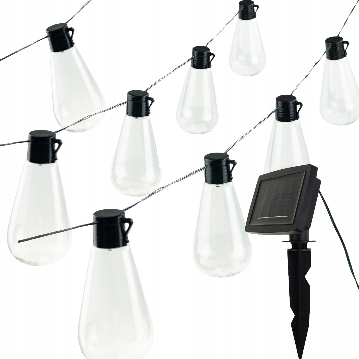 TG64622 Led Solární Girlanda Zahradní Řetěz Loft Ozdobný Solární Panel