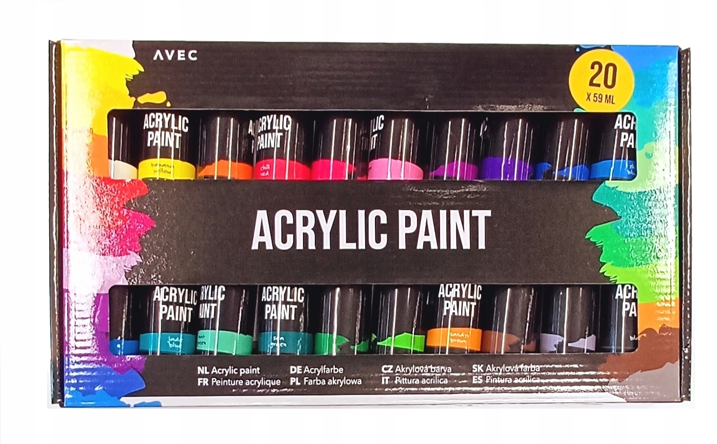 Akrylové barvy Avec MIX Barev 20 ks x 59 ml 507