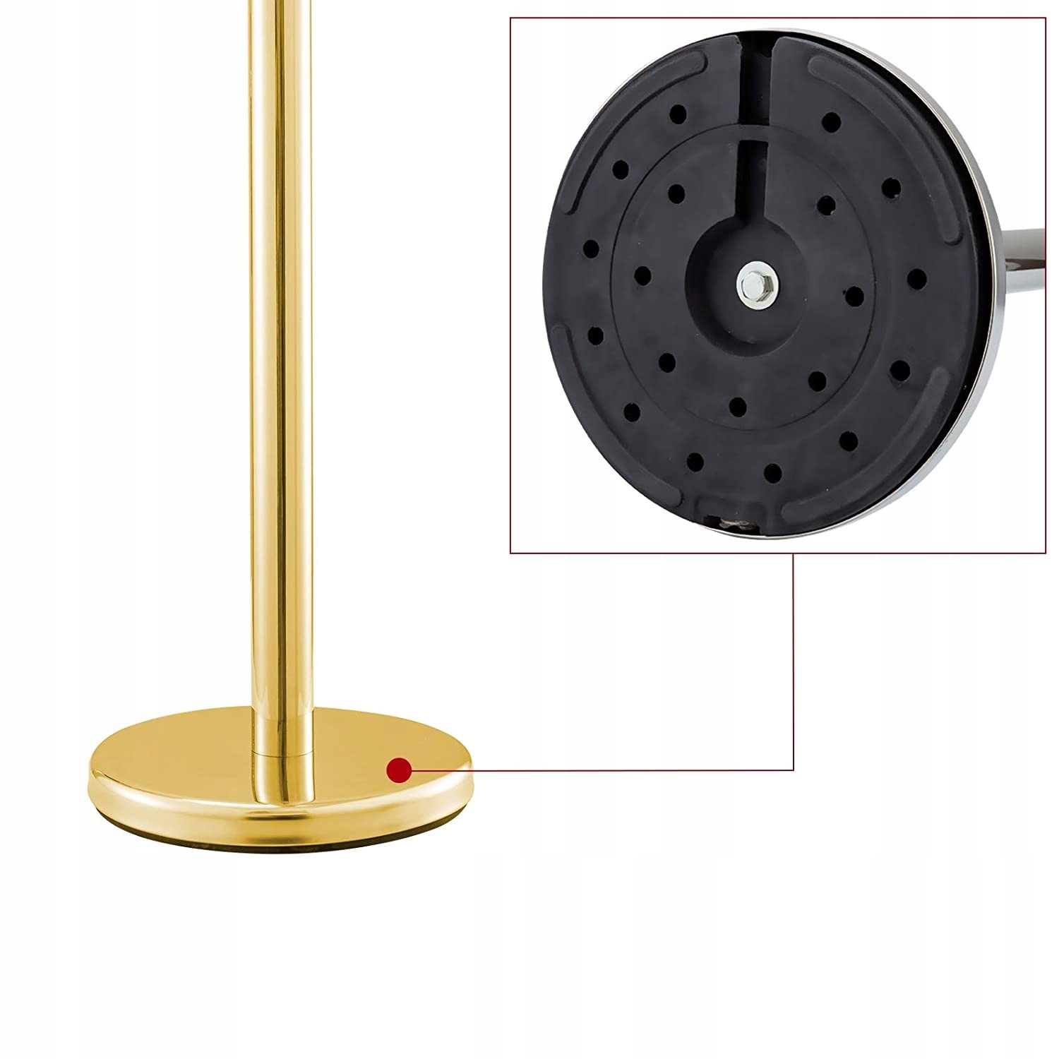 SŁUPEK ODGRADZAJĄCY HOTELOWY 96 cm ZŁOTY - OUTLET Marka OneConcept