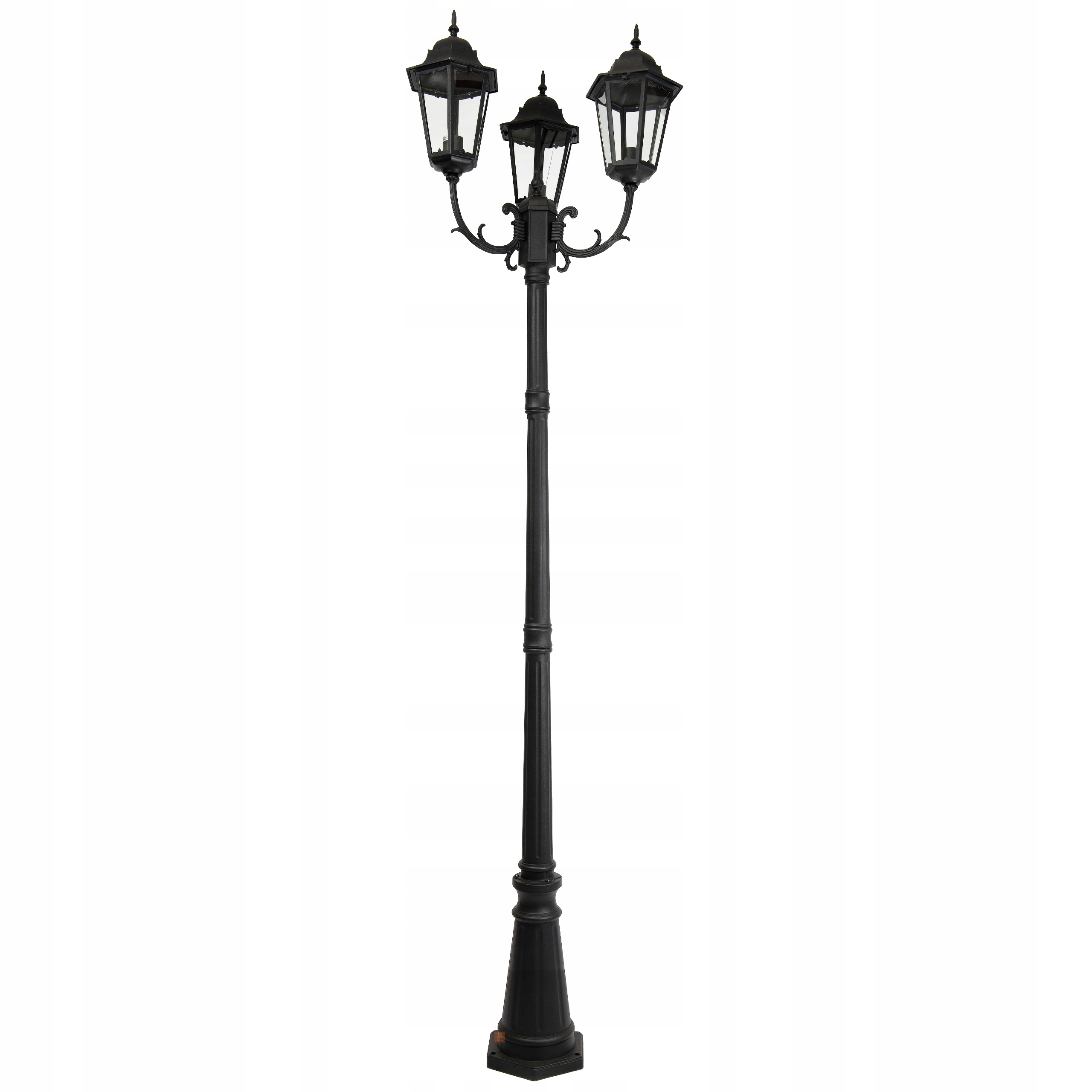 Latarnia lampa ogrodowa parkowa uliczna 243 cm czarna IP44