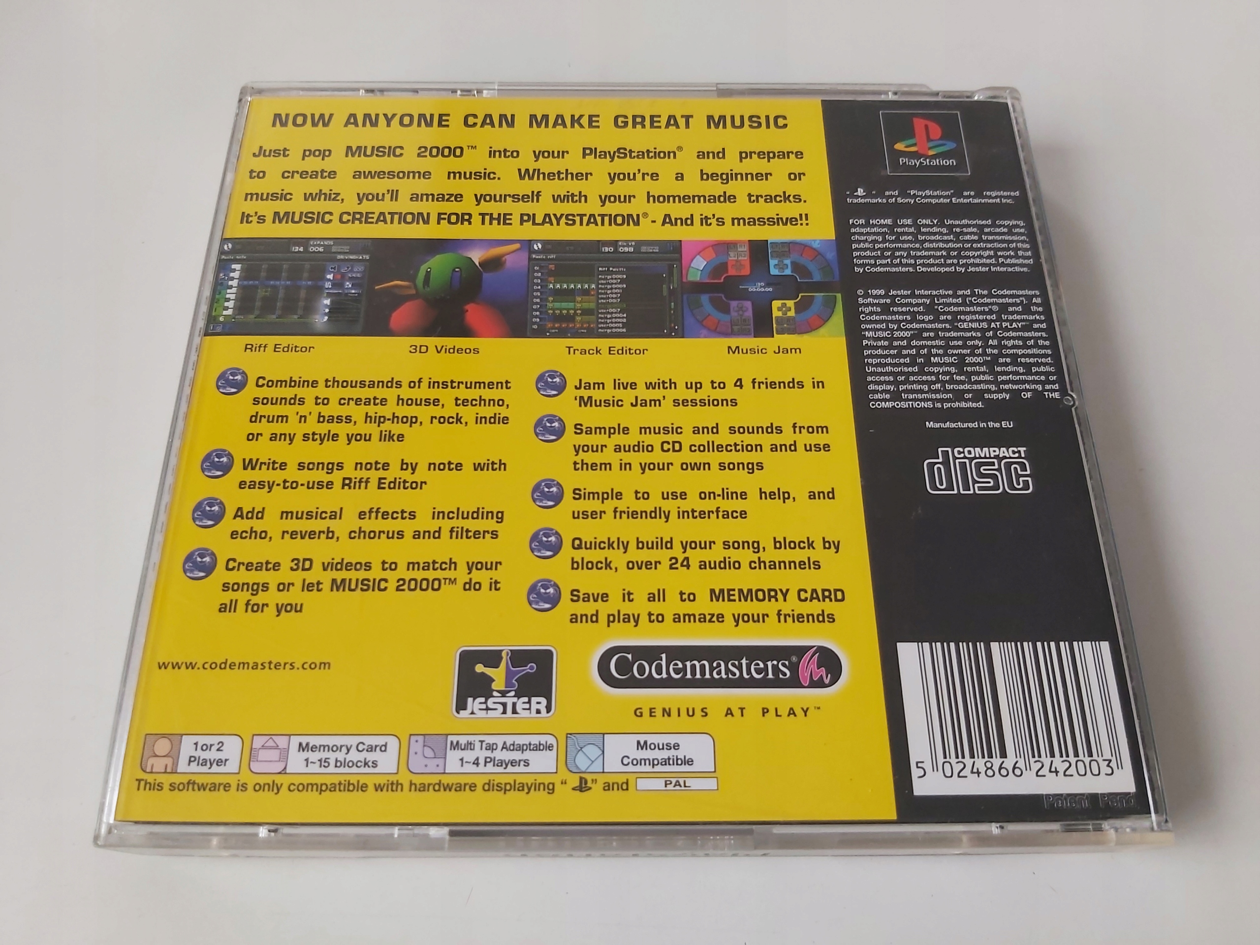 MUSIC 2000 PSX PS1 ENG Platforma Sony PlayStation (PSX)