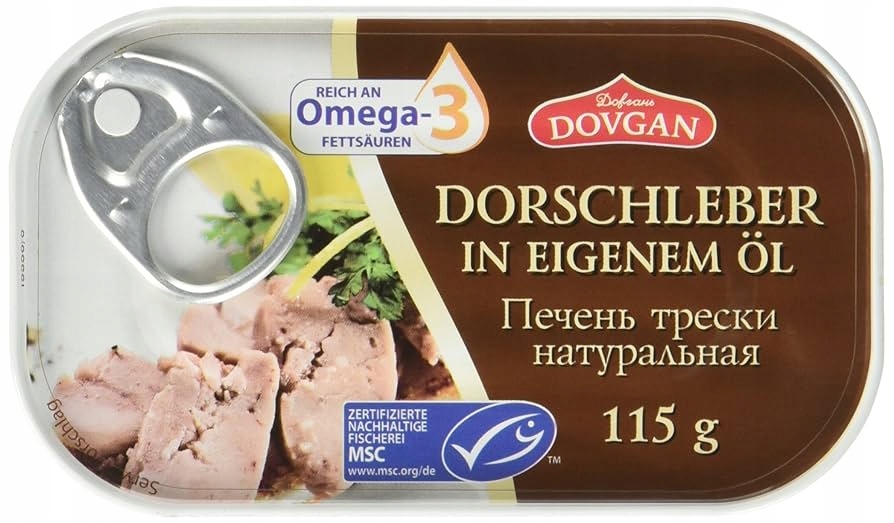 Levně Dovgan * Játra Z Tresky Dorschleber konzerva 12 ks