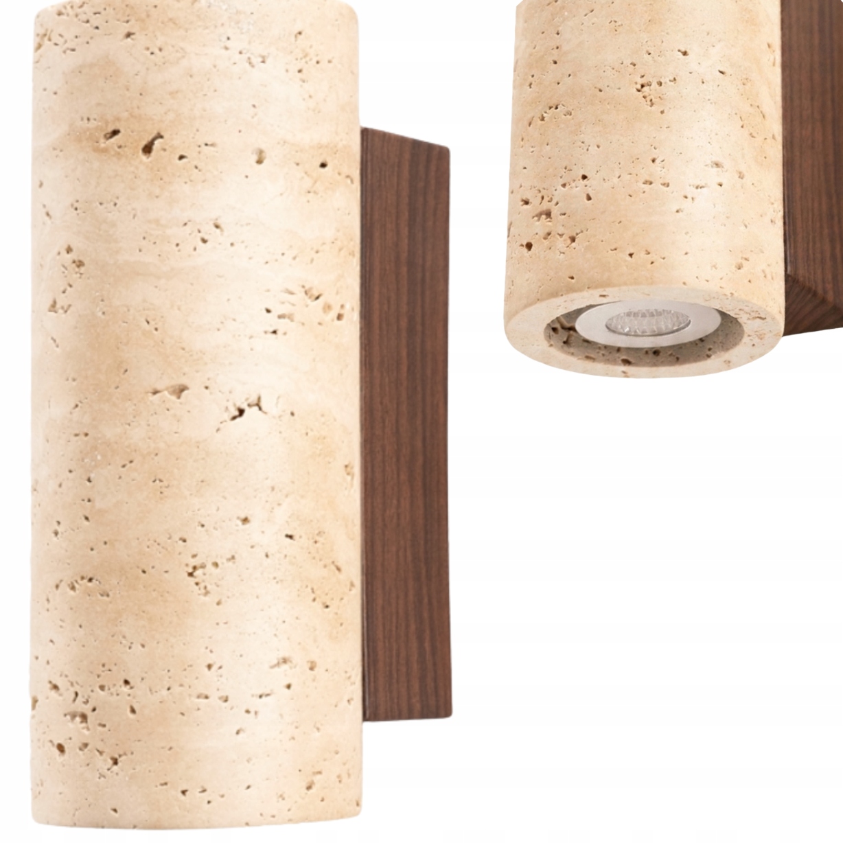 Kinkiet Ścienny Kamień Naturalny Lampa Pionowa Minimalizm Nowoczesny 23cm