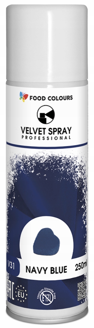 Levně Semiš ve spreji Navy Blue Velvet Food Colours 250 ml