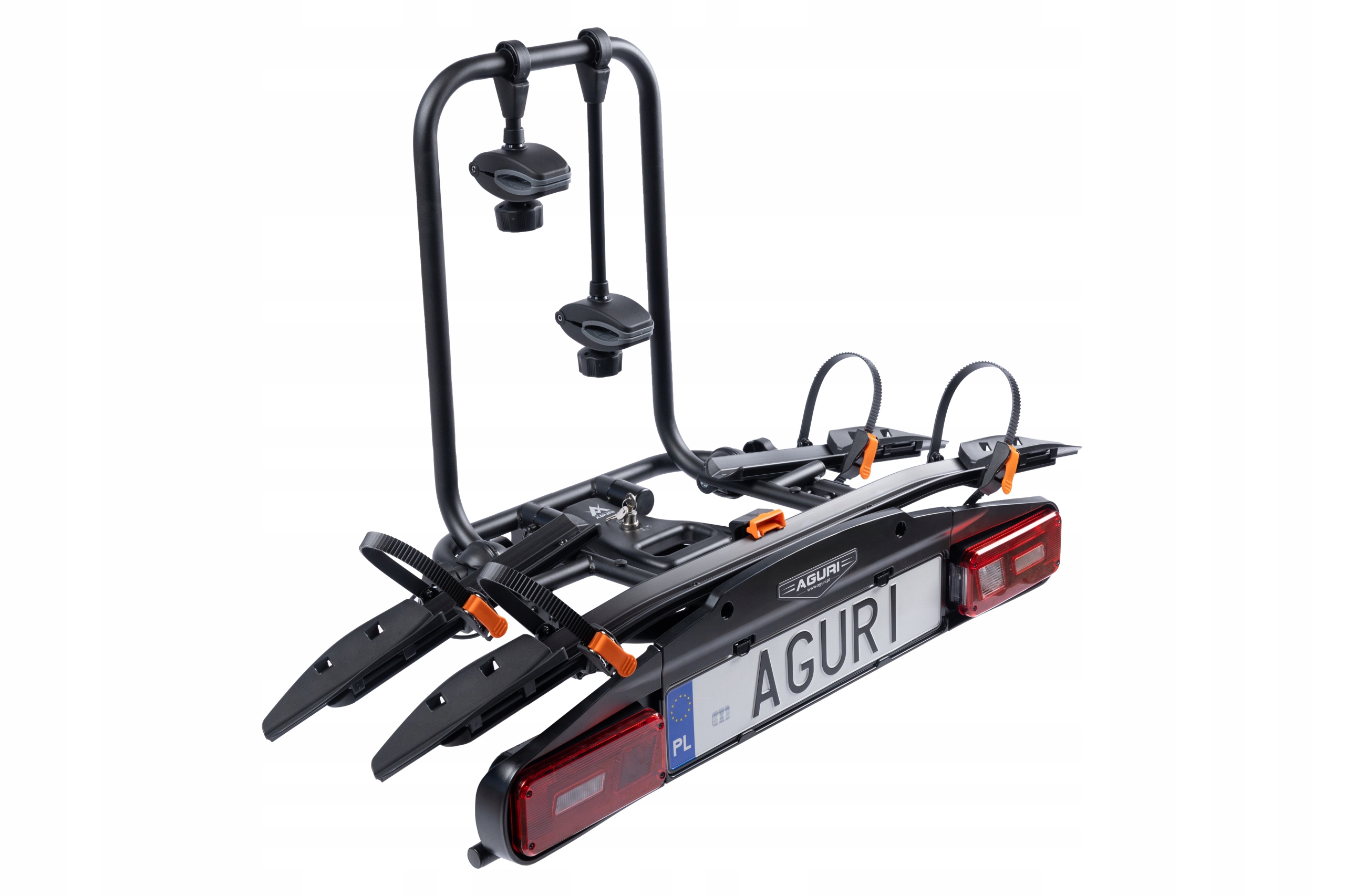Cyklistický nosič na hák Aguri Active Bike Pro čierny platforma 2 bicykle