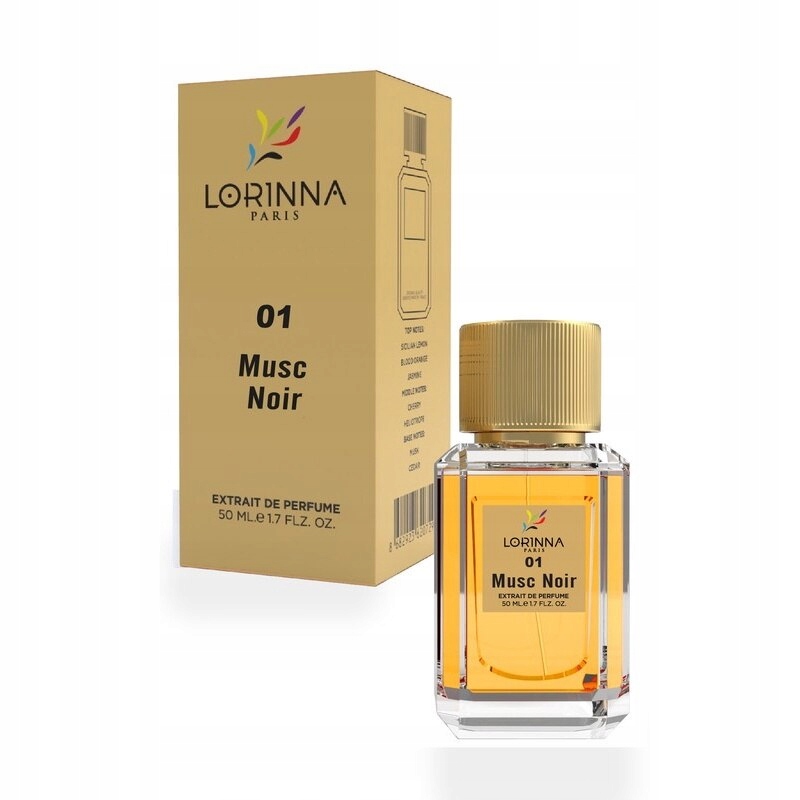 Niche parfémový extrakt Lorinna Paris 01 Musk Noir 50 ml Prémiová kvalita