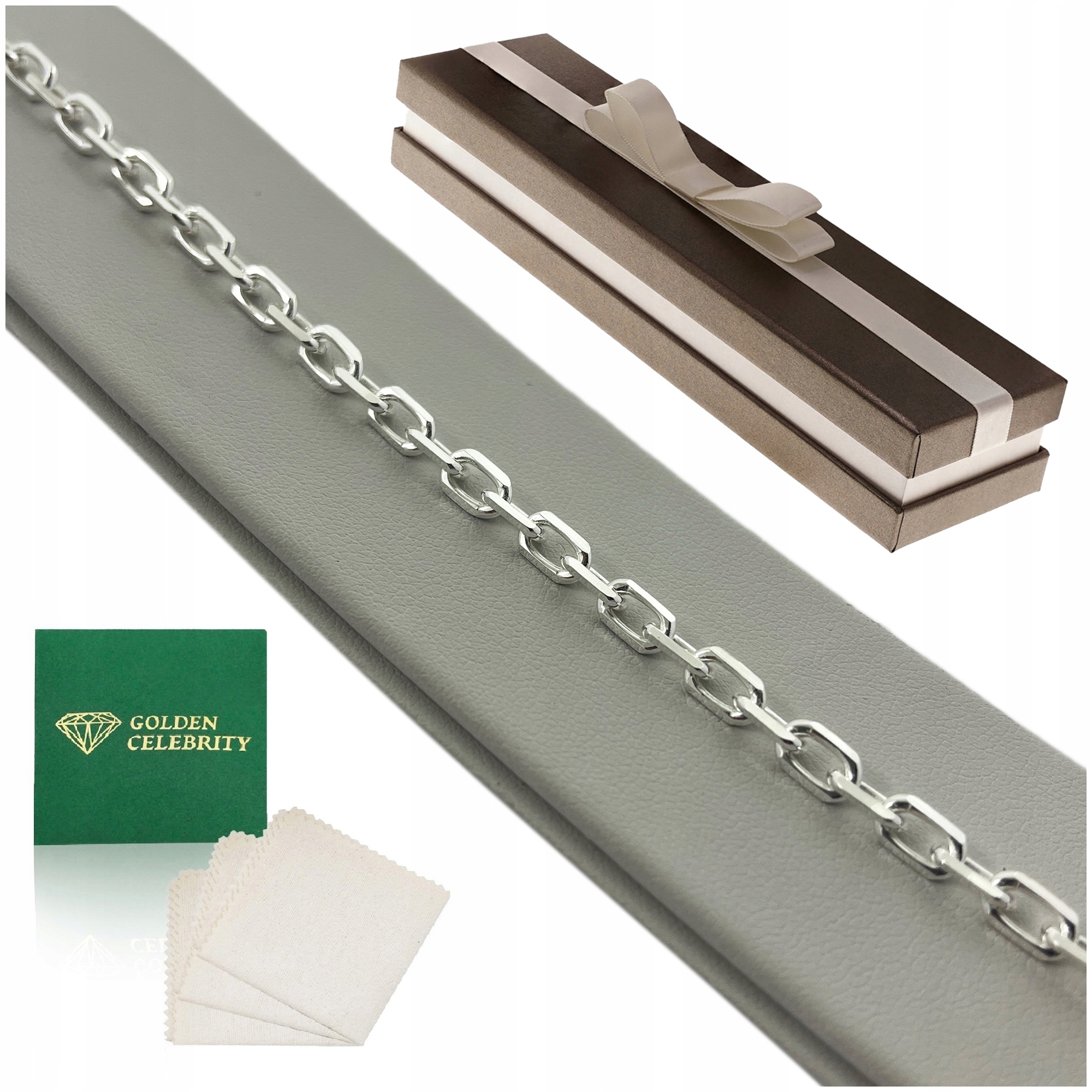 Stříbrný Pánský Náramek Ankier 22cm/4,5mm Ryzost 925 Dárek Pro Muže