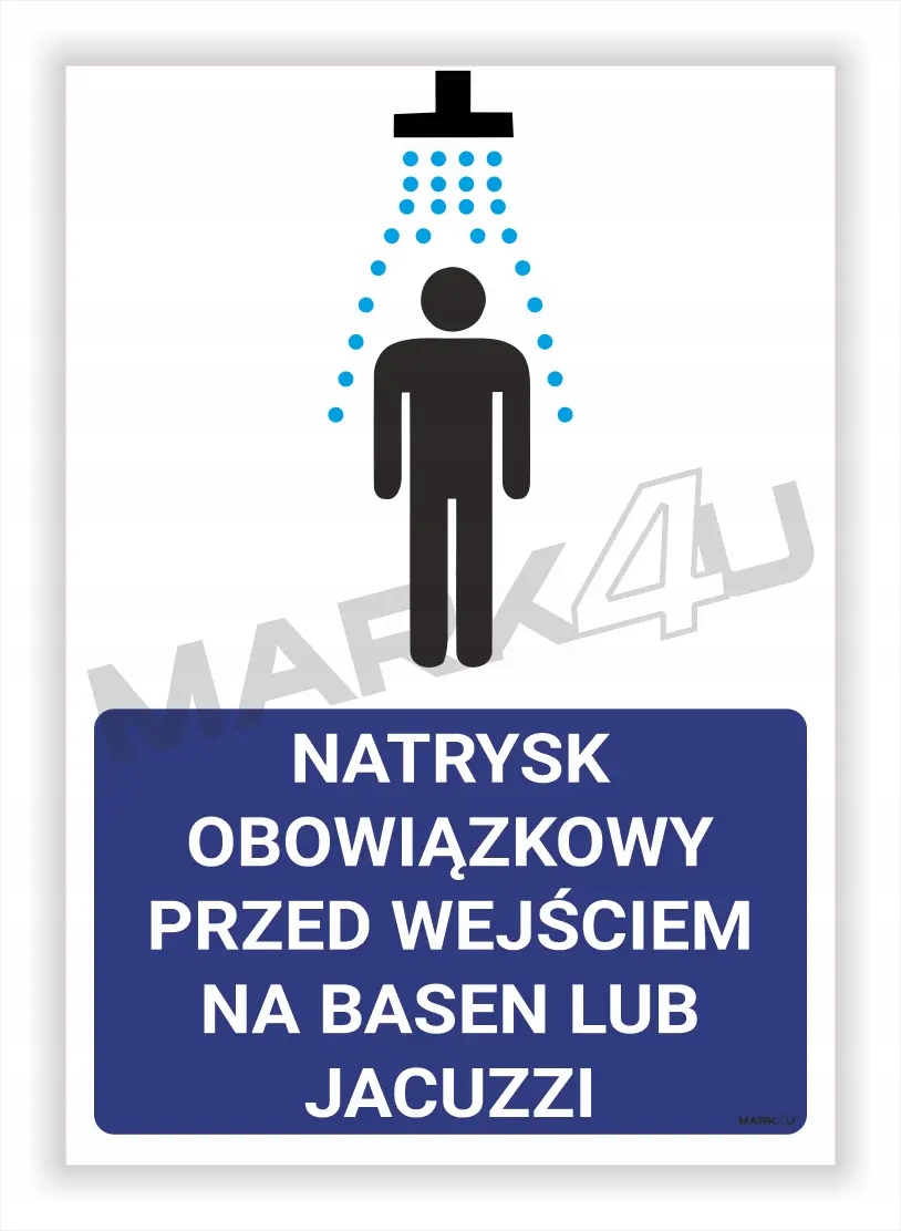 Natrysk obowiązkowy przed wejściem na basen | Druk