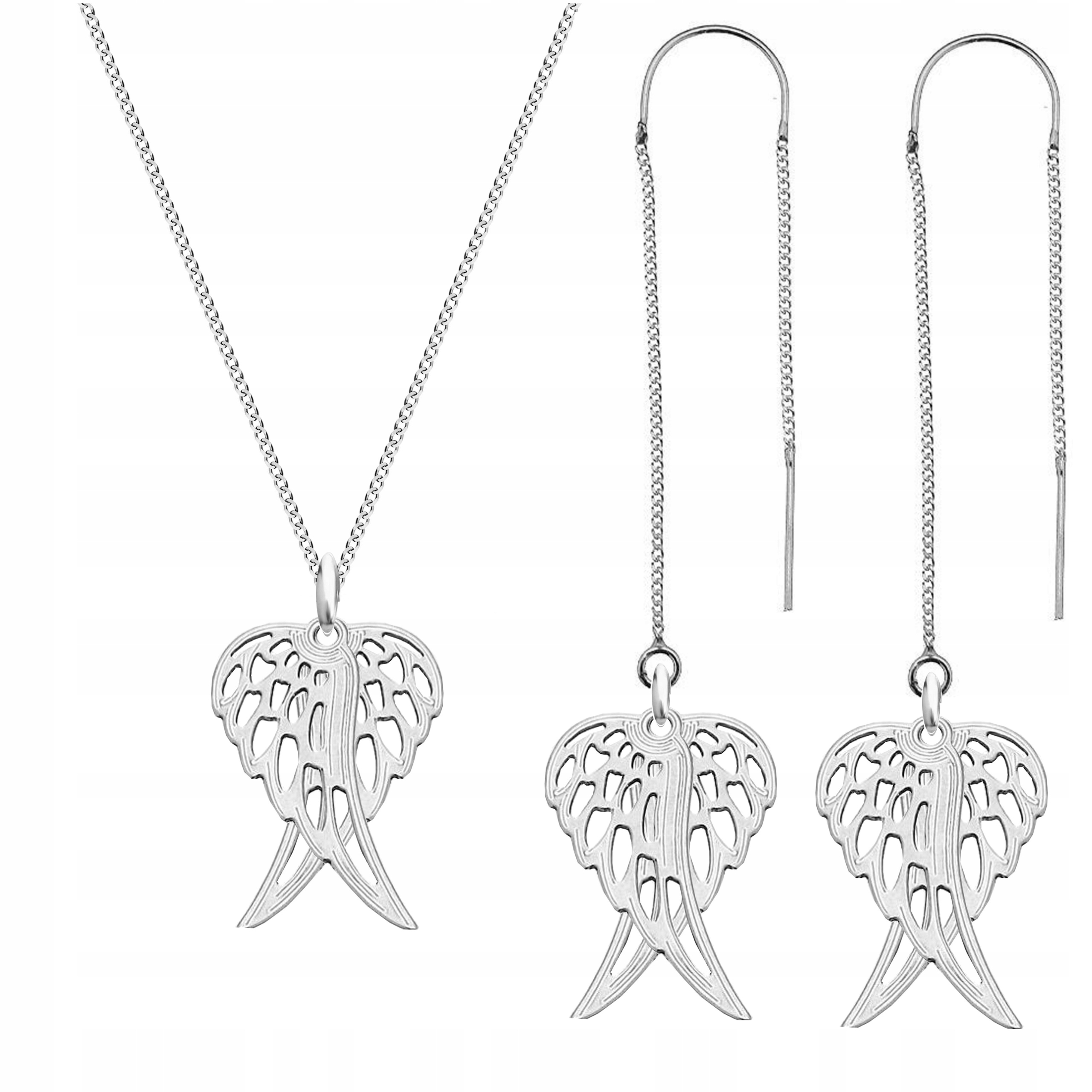 

Srebrny Komplet Skrzydła Anioła srebro 925