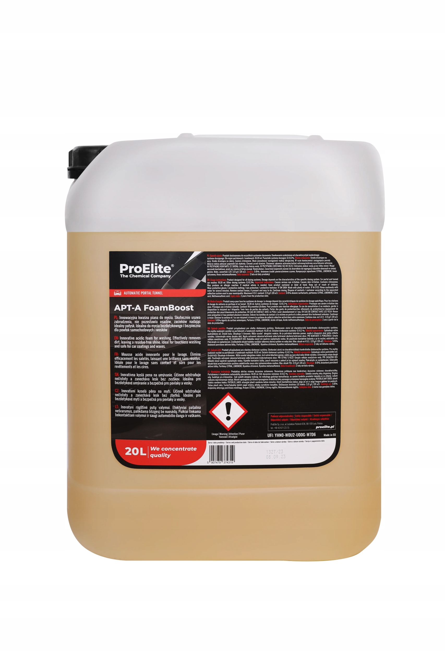 PROELITE _ APT-A FOAMBOOST 20L _ PIANA O KWASOWYM PH _ PRE209