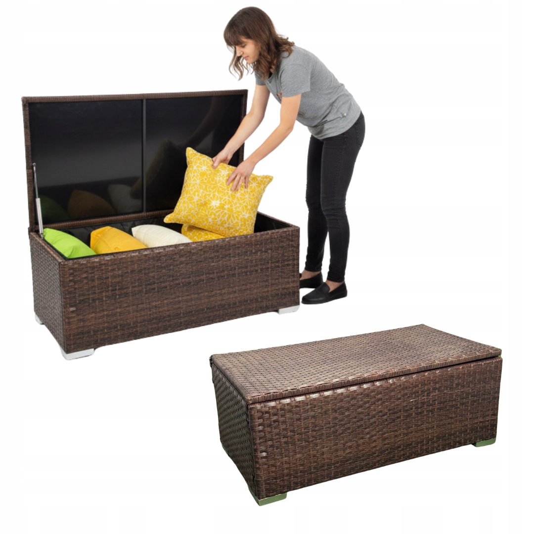 Záhradná skrinka Technorattan Bronzový kufor na terasu Balkón 100x55x40 cm