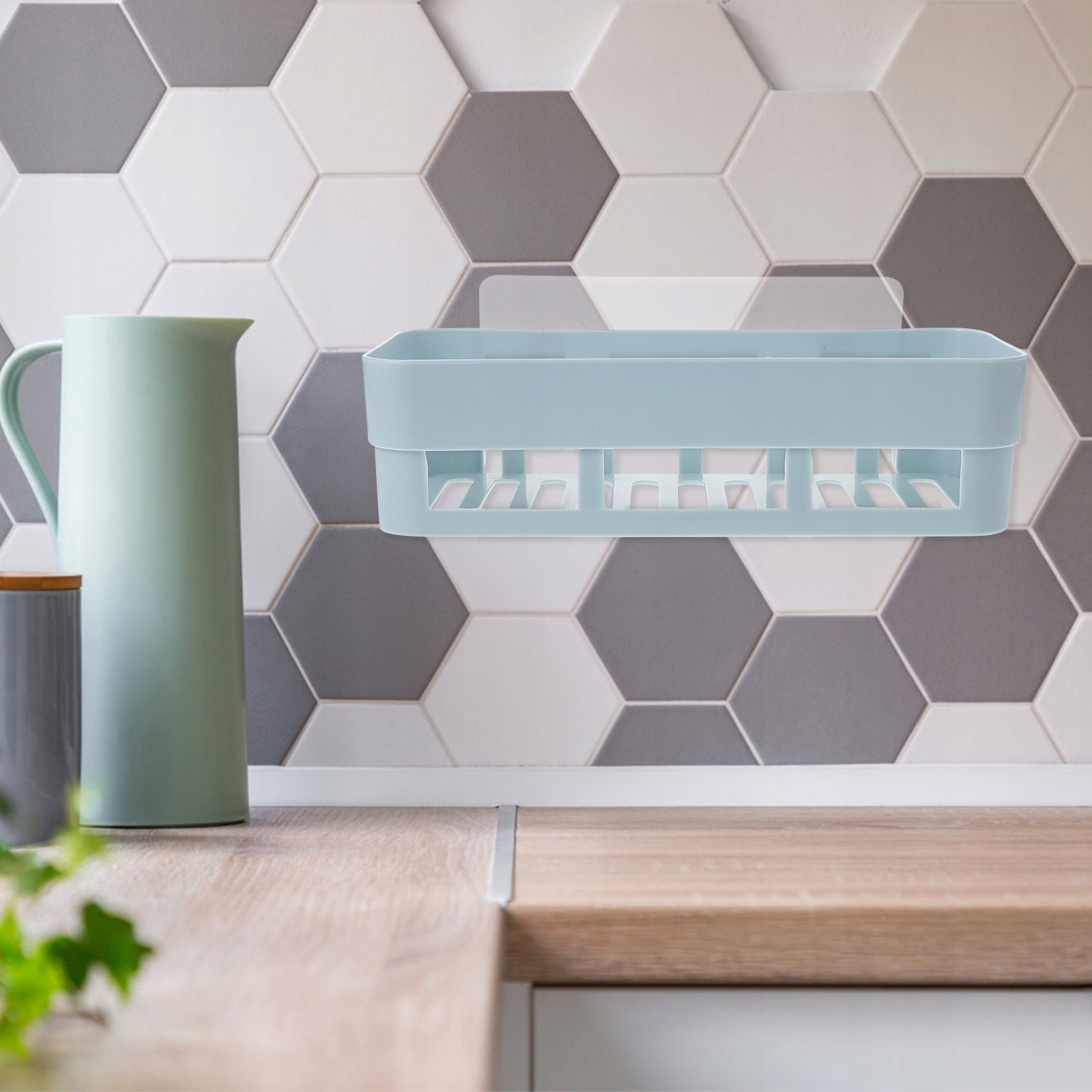 SAMOPRZYLEPNY PLASTIKOWY ORGANIZATOR PÓŁEK ŁAZIENKOWYCH Kod producenta 3603214