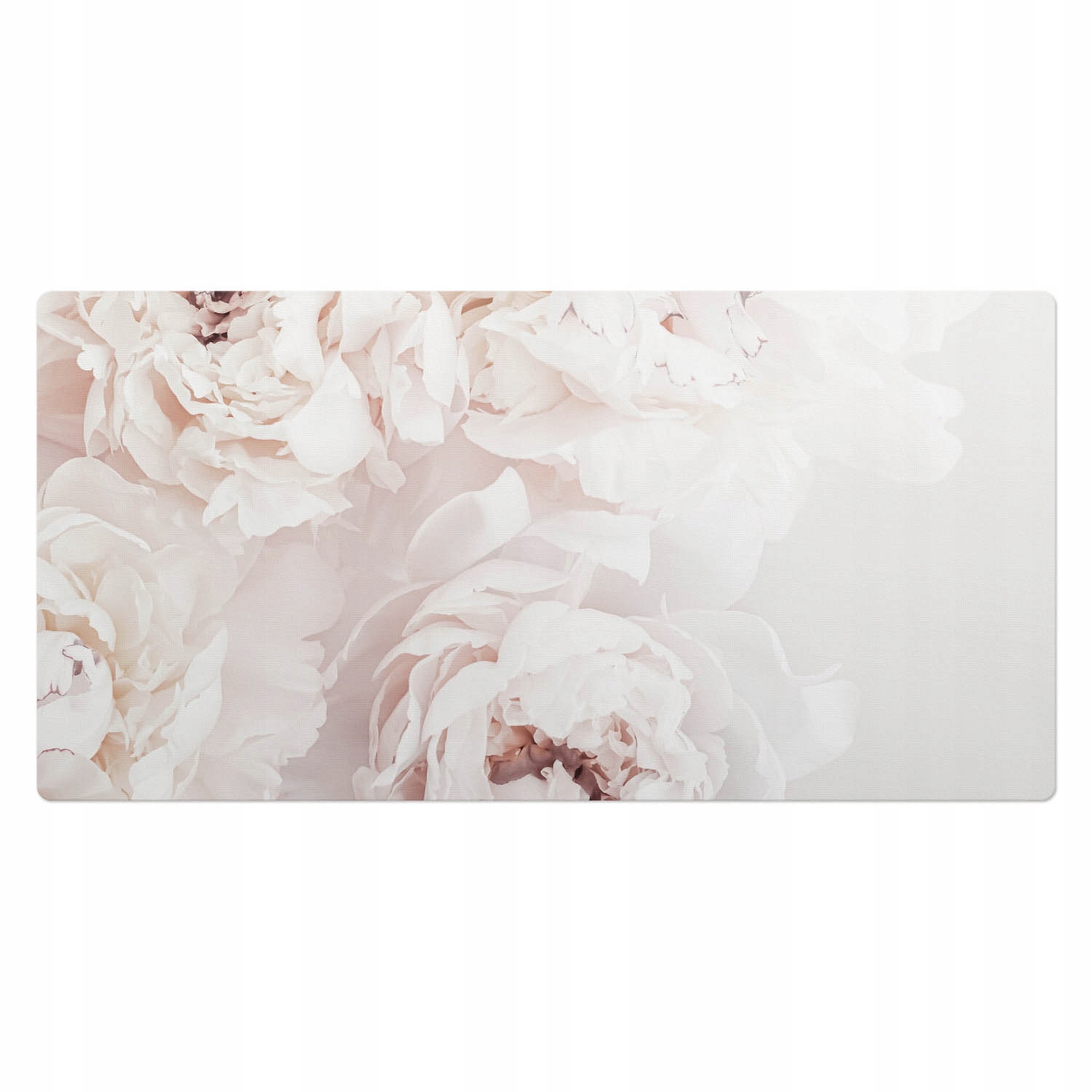 Protiskluzová podložka na psací stůl Kouzlo pivoňky v pastelové verzi 100 x 50 cm