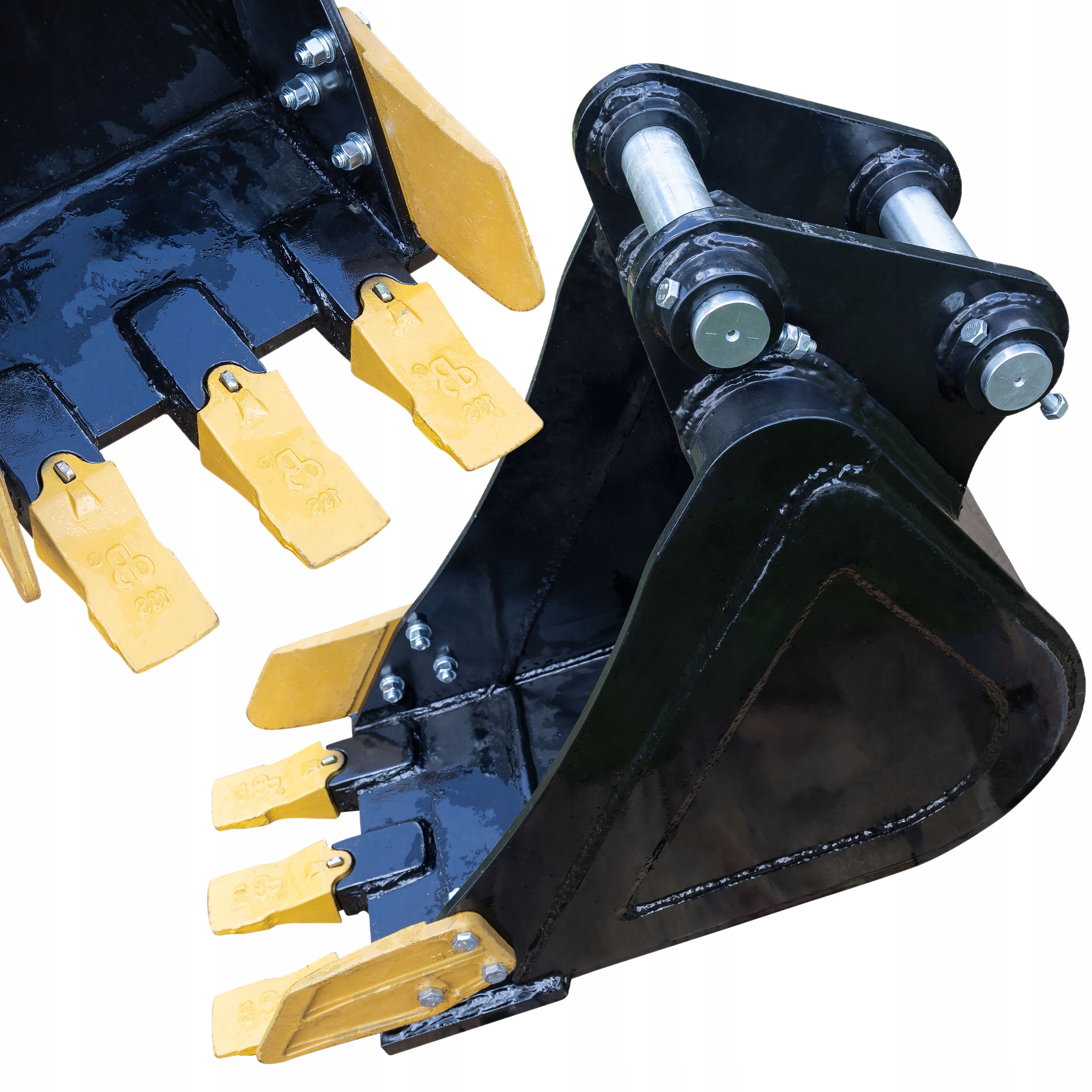 Lžíce Bagrová 35 CM Bagr 4T Výměnné Zuby Čep 45 MM Rozteč 130 MM