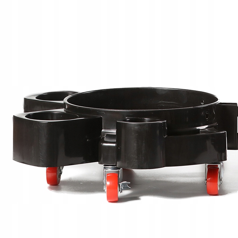 Vozík pro detailingový kyblík s kolečky a stojanem na příslušenství