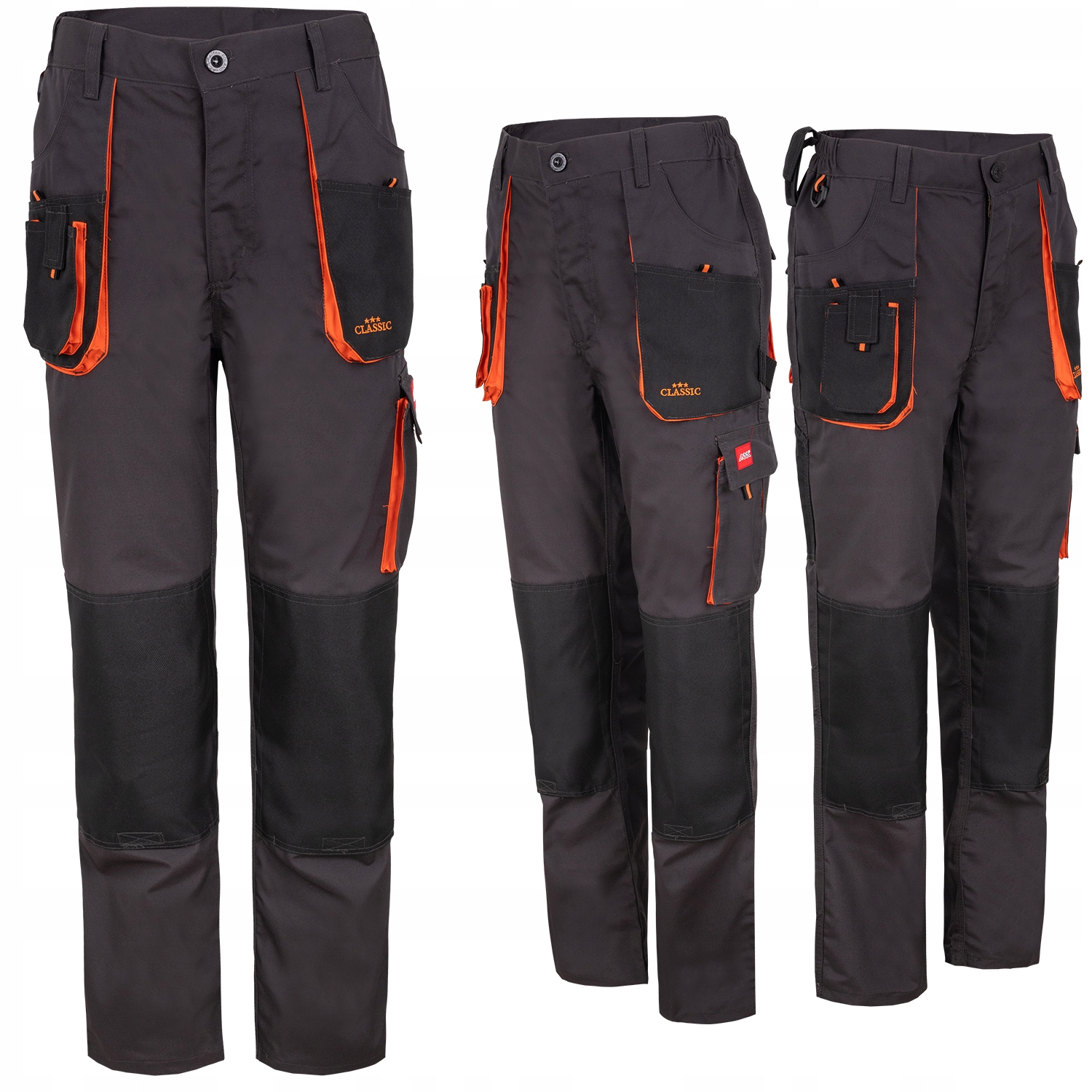 SPODNIE ROBOCZE MONTERSKIE MOCNE POTRÓJNE SZWY 60