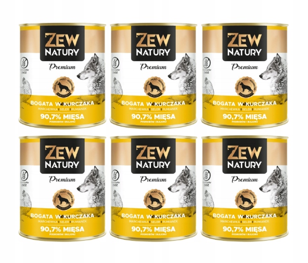 Levně Zew Natury Premium Bohaté na kuře 6x800 g Krmivo pro dospělé psy