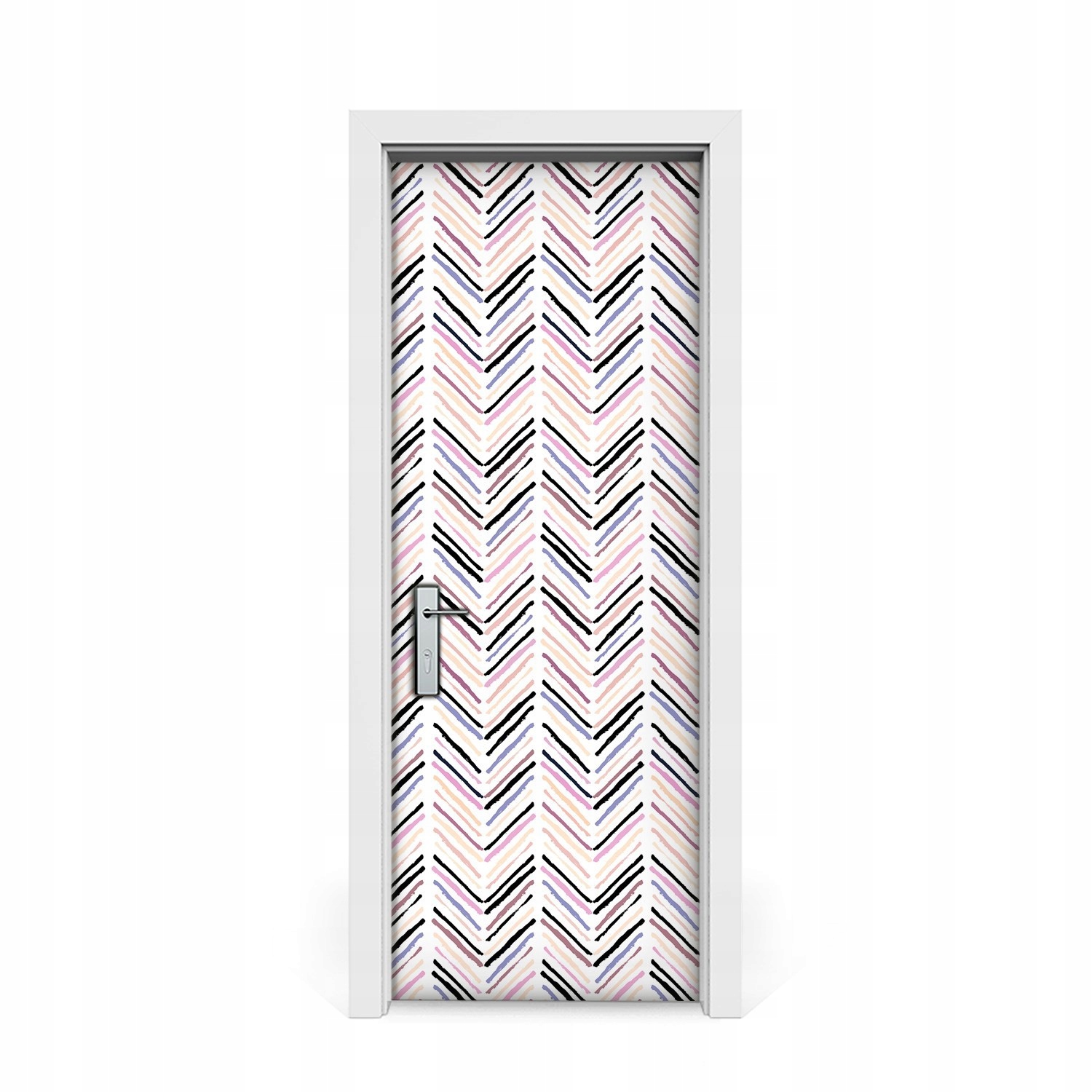 

Naklejka na drzwi okleina Kreski w jodełkę 75x205